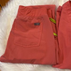 Figs Hot Coral Zamora Jogger Xsmall Petite